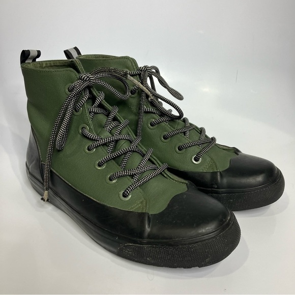 Hunter black dipped lace up boots waterproof rain boots women’s size 8.5 trendy - Picture 4 of 11